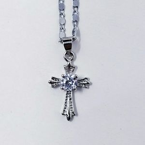 Stainless Steel Necklace With Cross Pendant
